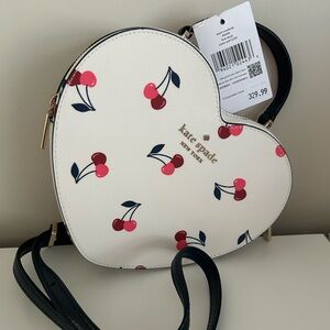 Kate Spade White Cherry Heart Crossbody Bag
